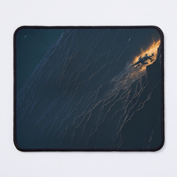 Item preview, Into the Unknown: Captivating the Essence of Exploration| Journey to the Edge: An Exhilarating AI-Crafted Poster designed and sold by RedArtG09.