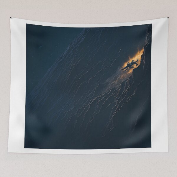 Item preview, Into the Unknown: Captivating the Essence of Exploration| Journey to the Edge: An Exhilarating AI-Crafted Poster designed and sold by RedArtG09.
