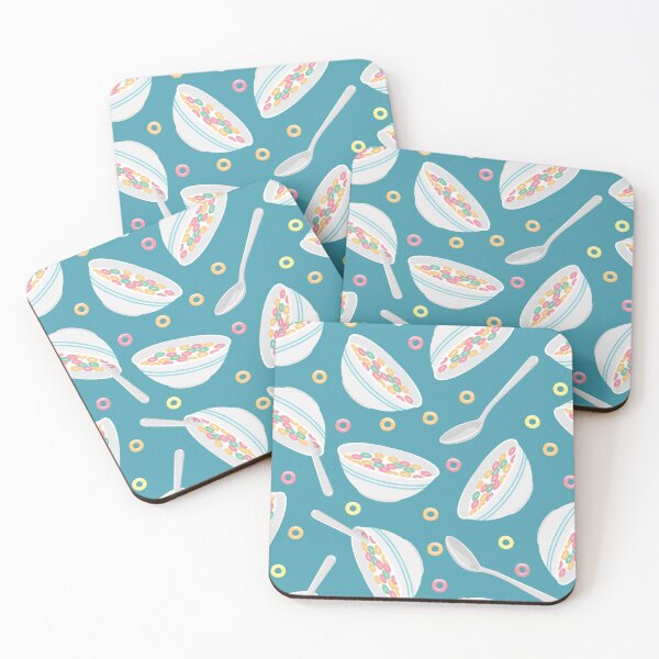 Item preview, cereal bowl toss - teal designed and sold by littlearrow.
