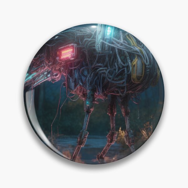 Item preview, Neon Scifi Futuristic bird in a cybercity dystopian future designed and sold by Cosmic-graphics.