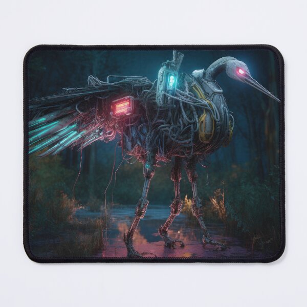 Item preview, Neon Scifi Futuristic bird in a cybercity dystopian future designed and sold by Cosmic-graphics.