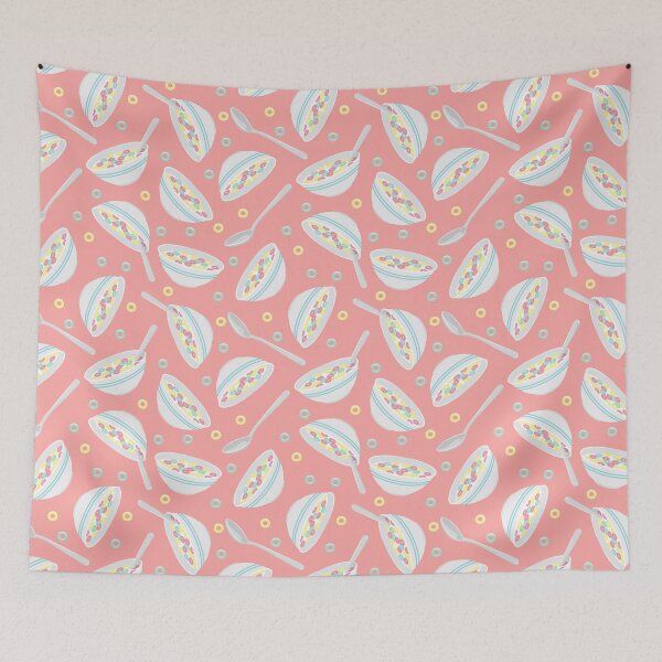 Item preview, cereal bowl toss - pink designed and sold by littlearrow.