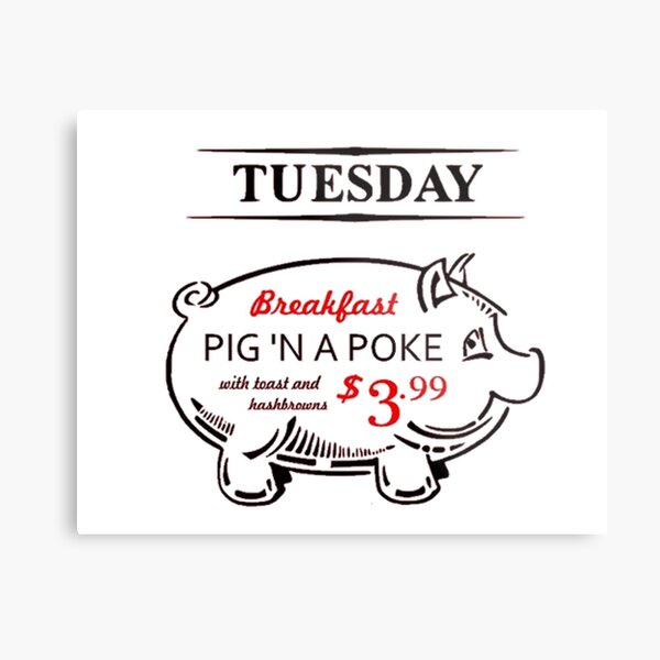 Pig n' a Poke Metal Print