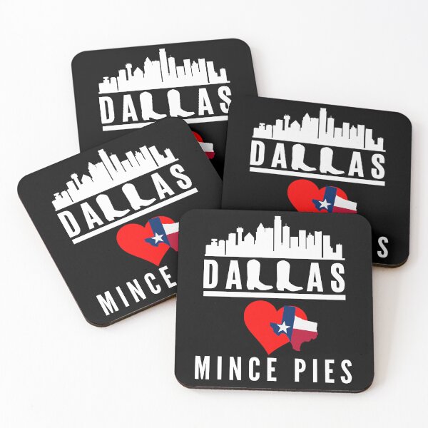 Item preview, Dallas Texas Loves Mince Pies Cityscape (with white text) designed and sold by MPC-Mince-Pies.