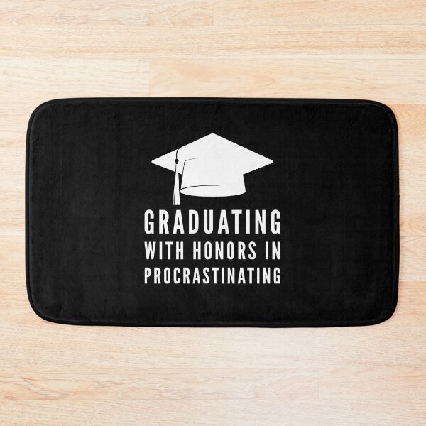 Item preview, Graduating with Honors in Procrastinating Funny Graduation Slogan designed and sold by Celebration Printables.