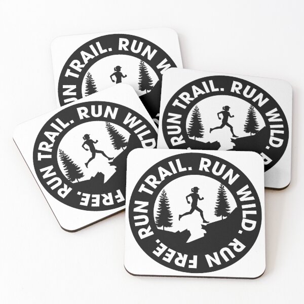 Item preview, Female Trail Running Round Black Sticker designed and sold by Ezra Arendse.