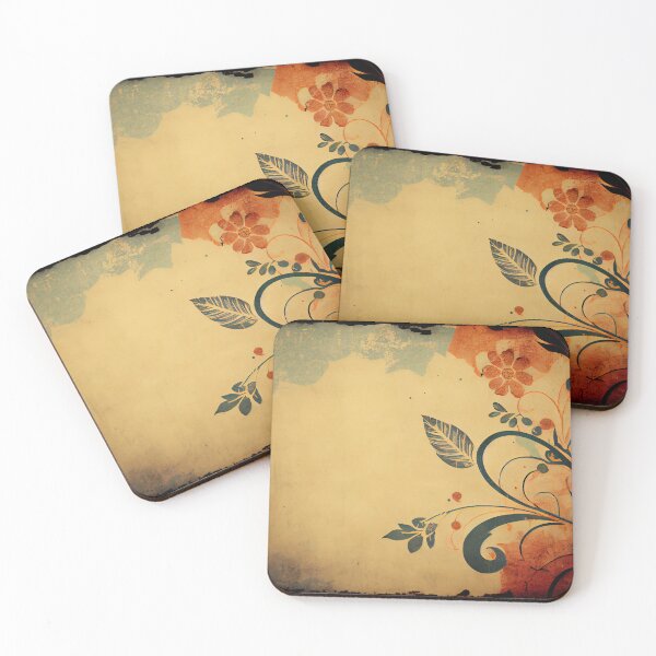 Item preview, Retro background. Background with grunge texture with floral elements designed and sold by anytka.