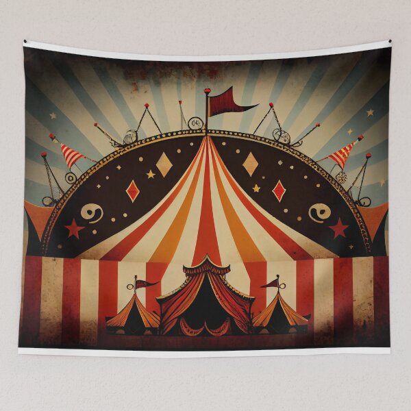 Item preview, Sunlight retro background. Magic Sun beam ray pattern background. Old paper starburst. Circus style. Pale red, blue, beige color burst background. designed and sold by anytka.
