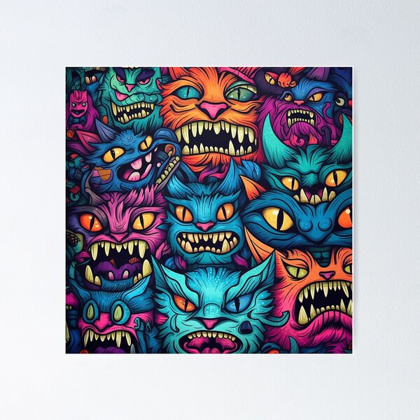 Artikelvorschau, Angry Street Cats Pattern entworfen und verkauft von Desfix.