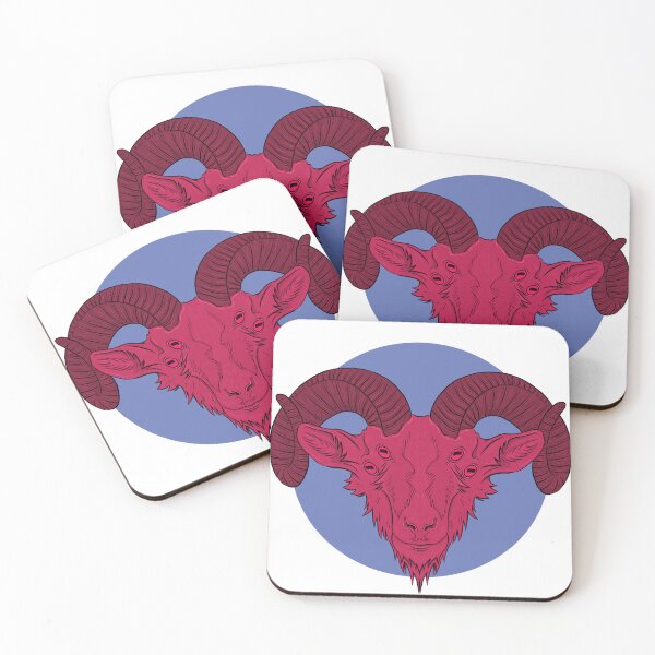 Item preview, Pink Demon Goat designed and sold by Cryingbeetle Design.