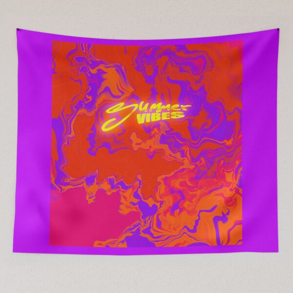 Item preview, Summer vibes pink purple liquid pattern designed and sold by SoulTrekking.