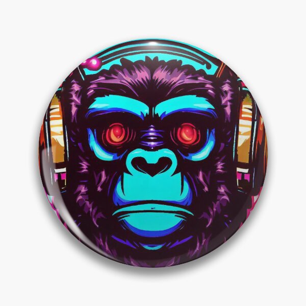 Item preview, Outer space monkey with headphones designed and sold by HyperSunken.