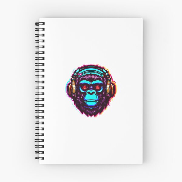 Item preview, Outer space monkey with headphones designed and sold by HyperSunken.