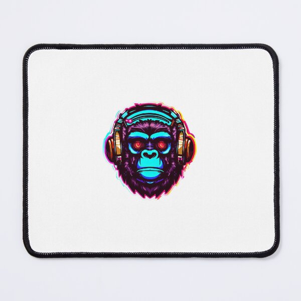 Item preview, Outer space monkey with headphones designed and sold by HyperSunken.