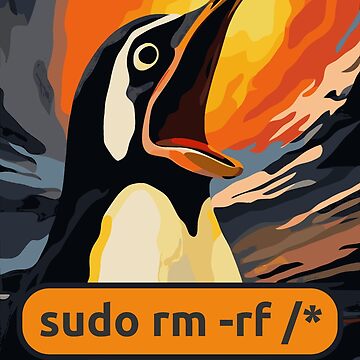 Artwork thumbnail, Screaming Tux Linux sudo rm -rf /* by JackCurtis1991