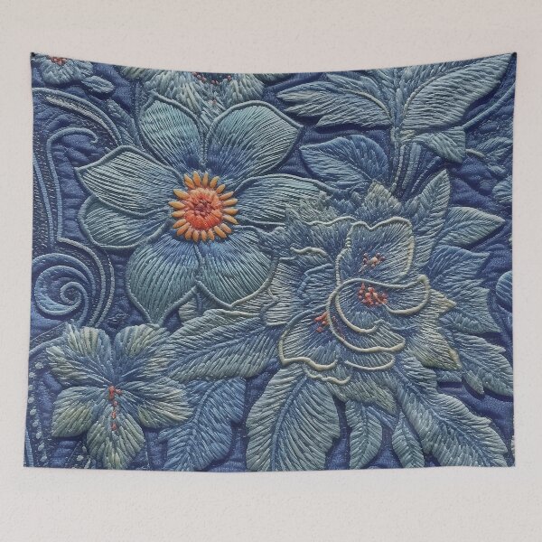 Item preview, Floral Denim designed and sold by Tomasz Zawada.
