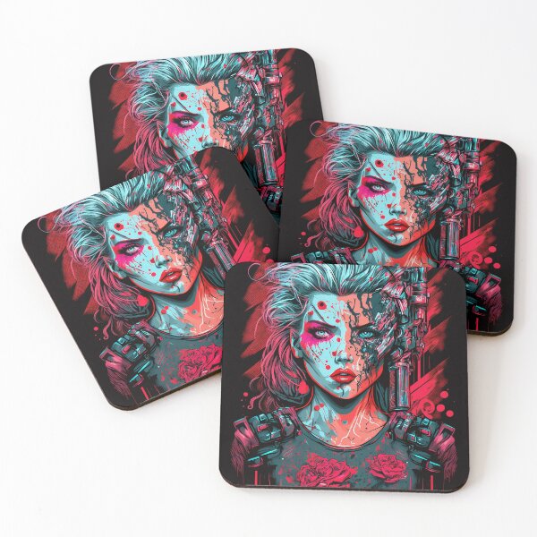 Item preview, Female cyberpunk cyborg girl designed and sold by LartographicArt.