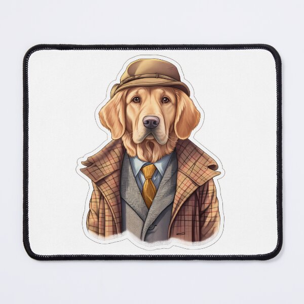 Item preview, Sherlock Bones: Golden Retriever Detective - Canine Cosplay Artwork designed and sold by DapperDanForge.