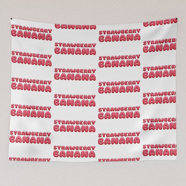 Item preview, Strawberry Banana Sticker Text Weed Strain Original Cannabis Label designed and sold by DabGraphic.