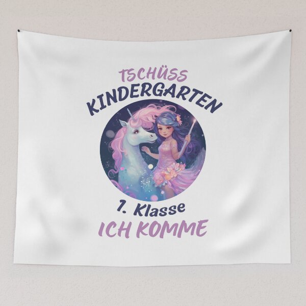 Item preview, Children starting school 2023 girls unicorn & mermaid kindergarten designed and sold by Kentala.