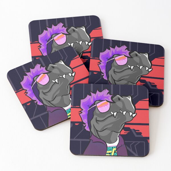 Item preview, 80s Synthwave Test Alliance Please Ignore Middle Management Dino With Background designed and sold by namahanna.