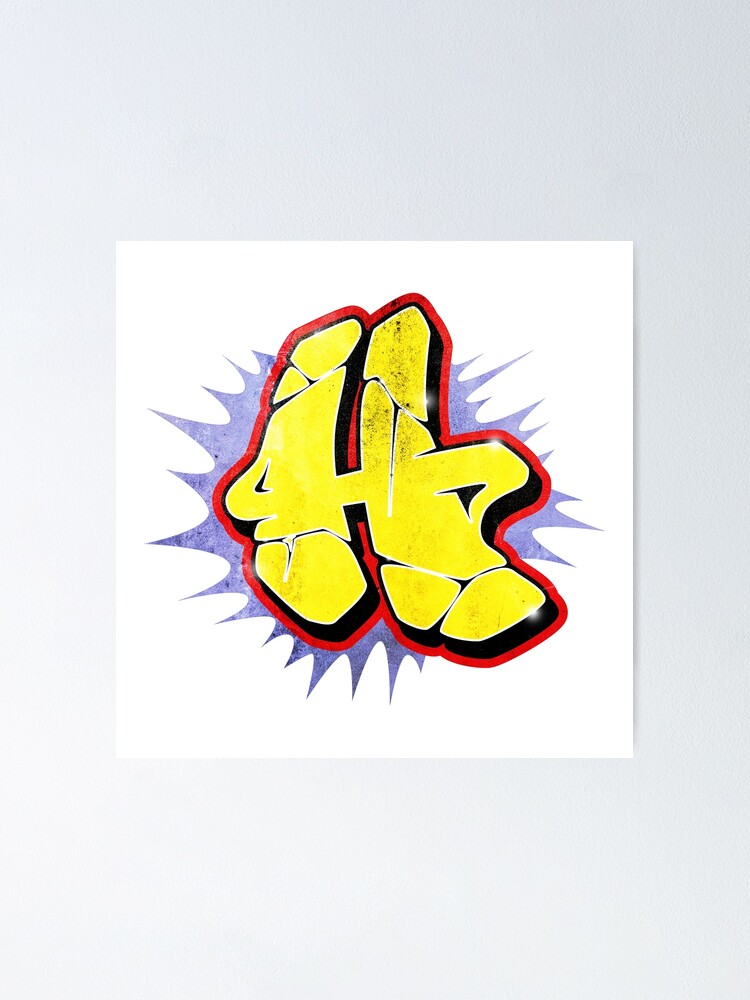 H Graffiti Letter Wild Style Poster By Joax Redbubble