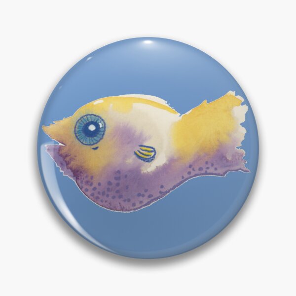 Item preview, yellow purple fish designed and sold by marilrijks.