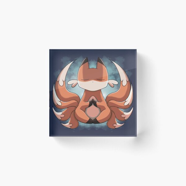 Spiritual yoga fox Acrylic Block