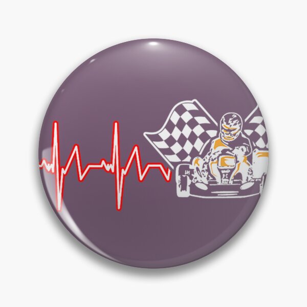 Item preview, Go Kart Race Flag Cart Go Karting Kart Racing Heartbeat 	 designed and sold by chaynyunonav.