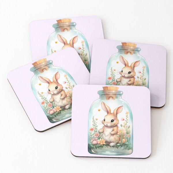 Item preview, Sweet bunny in the bottle designed and sold by HaberkaDesign.