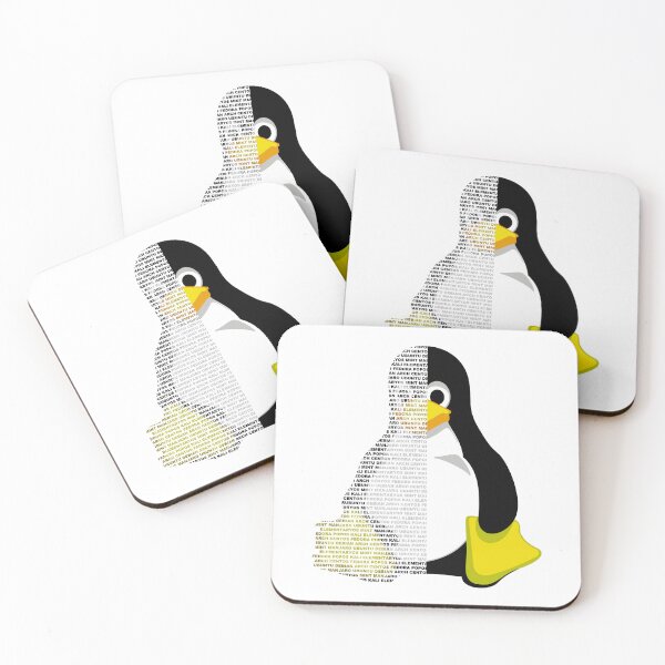 Item preview, Tux mascot half text designed and sold by CliTypo.