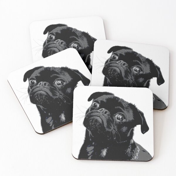Item preview, Dog black pug modern art designed and sold by Innovativa.
