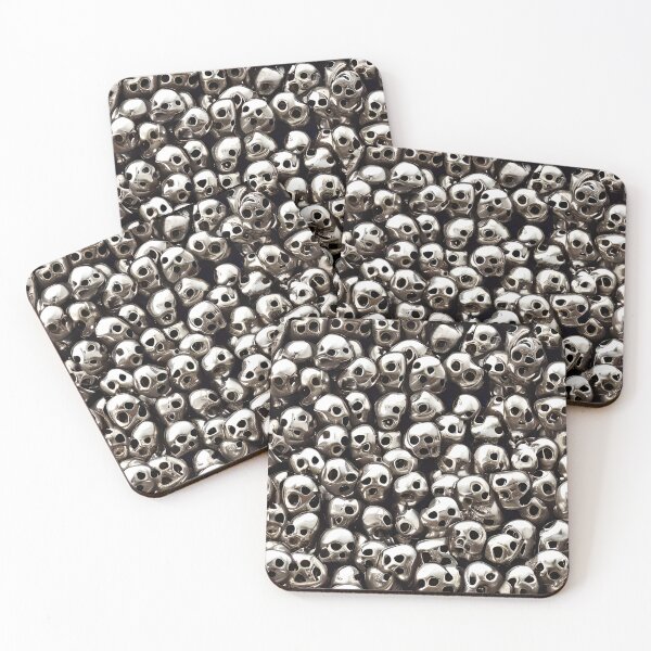 Item preview, Silver Weird Skulls - Seamless Pattern designed and sold by Chubuter.