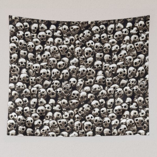 Item preview, Silver Weird Skulls - Seamless Pattern designed and sold by Chubuter.