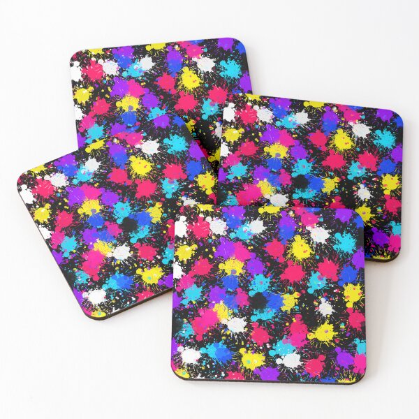 Item preview, Neon paint splatters designed and sold by Innovativa.