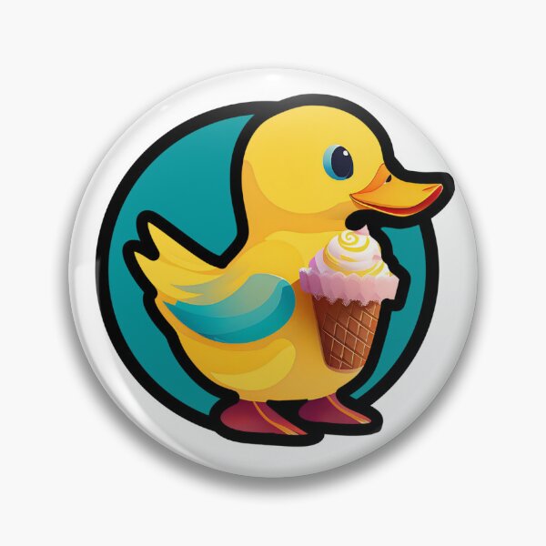 Item preview, Cute Duck With Ice Creams designed and sold by AgataKaja.