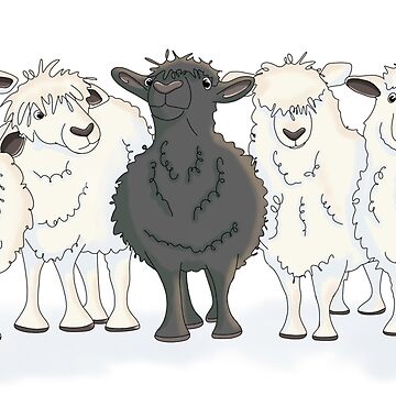 Artwork thumbnail, The Black Sheep by RhondaLuluArt