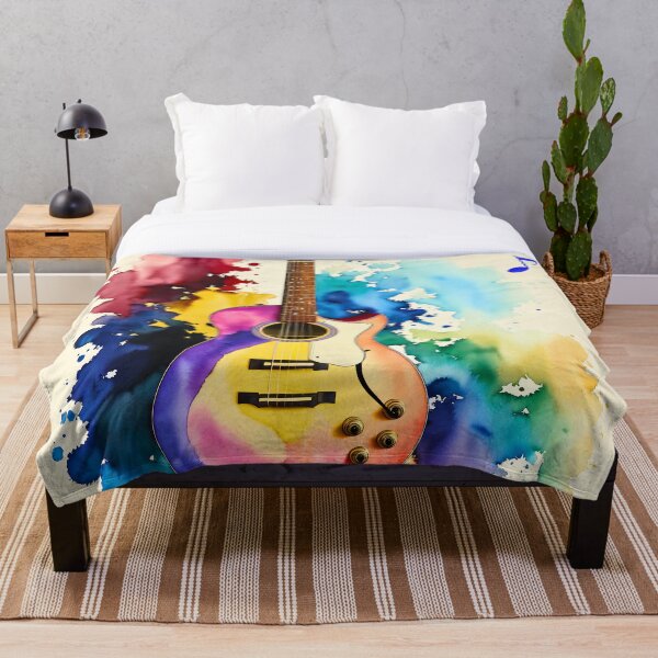 Item preview, Watercolor guitar. Unique design. Digital art designed and sold by DO-artbyDeliaO.