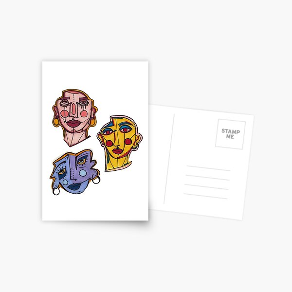 GESICHTER Postkarte