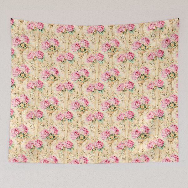 Item preview, Roses and scrolls watercolor pattern designed and sold by SophieClimaArt.