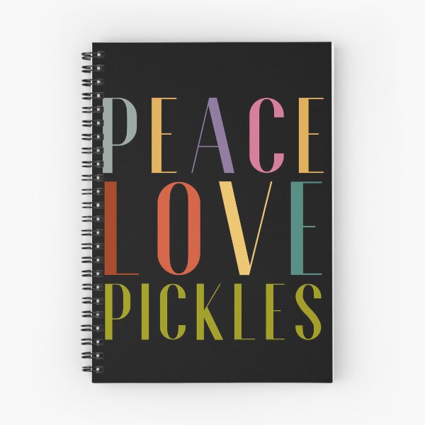 Item preview, Peace Love Pickles: Colorful, Funny with retro colors for Pickle Lovers! designed and sold by Drzamag.