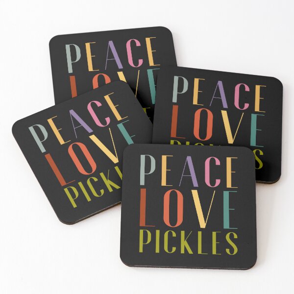 Item preview, Peace Love Pickles: Colorful, Funny with retro colors for Pickle Lovers! designed and sold by Drzamag.