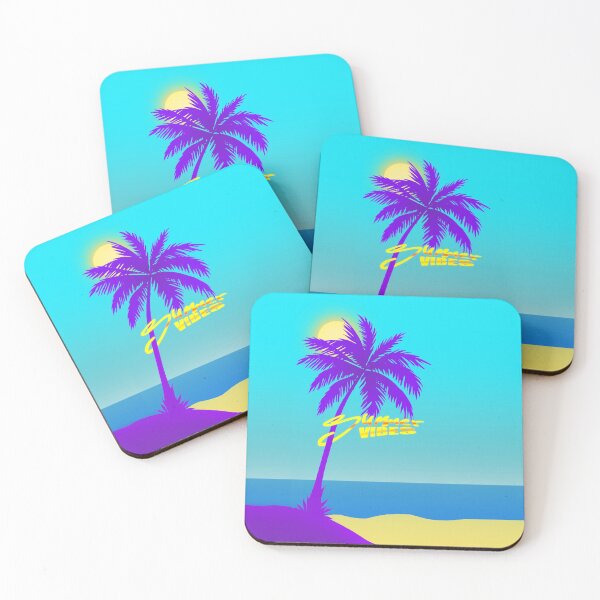 Item preview, Summer vibes palm tree on beach sunshine designed and sold by SoulTrekking.