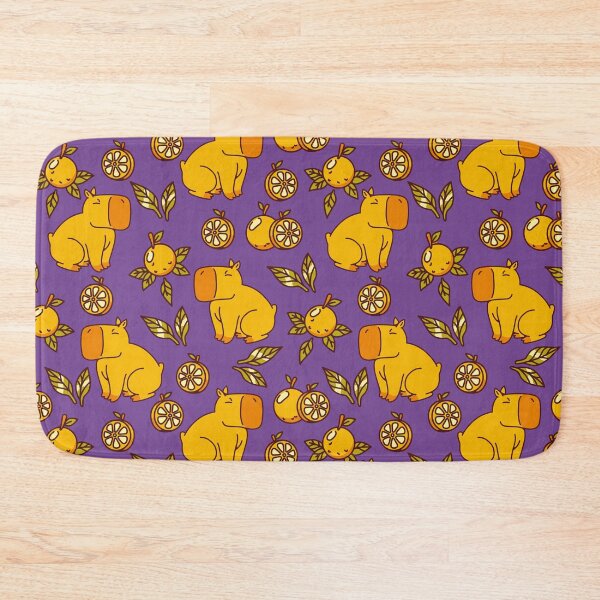 Item preview, Capybara With Oranges Leaves Purple by Tobe Fonseca designed and sold by Tobe Fonseca®.