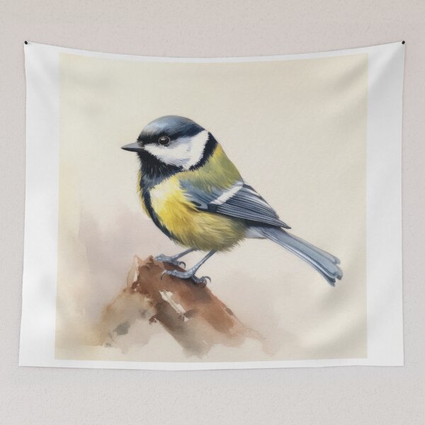 Item preview, Great Tit Watercolour designed and sold by EmilyDayDreams.