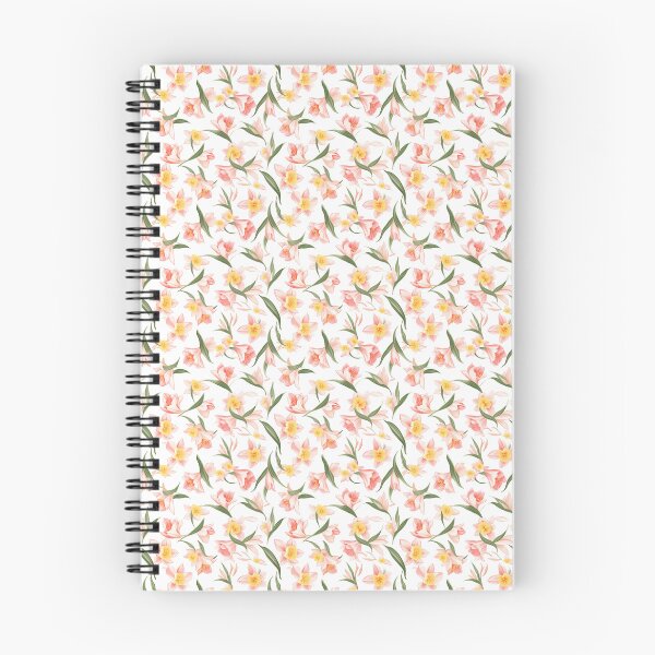 Item preview, Pink Daffodil Pattern on White Background 2 designed and sold by ArtfulAda.