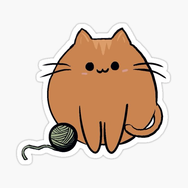 Fat cat Sticker