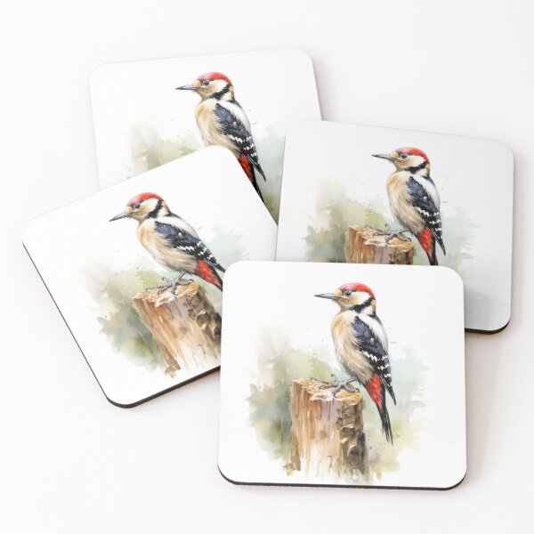 Item preview, Greater Spotted Woodpecker Watercolour designed and sold by EmilyDayDreams.