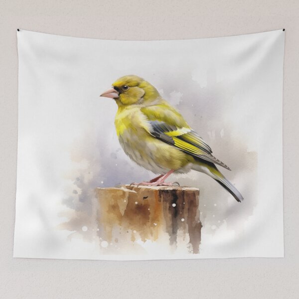 Item preview, Greenfinch Watercolour designed and sold by EmilyDayDreams.