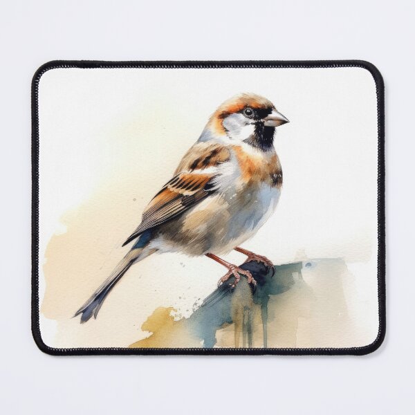 Item preview, House Sparrow Watercolour designed and sold by EmilyDayDreams.